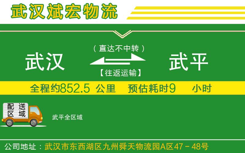 武漢到武平物流公司