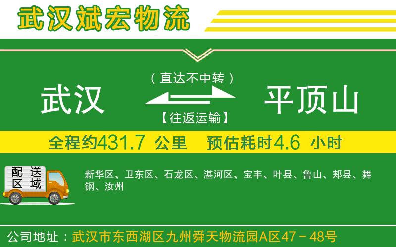 武漢到平頂山貨運公司
