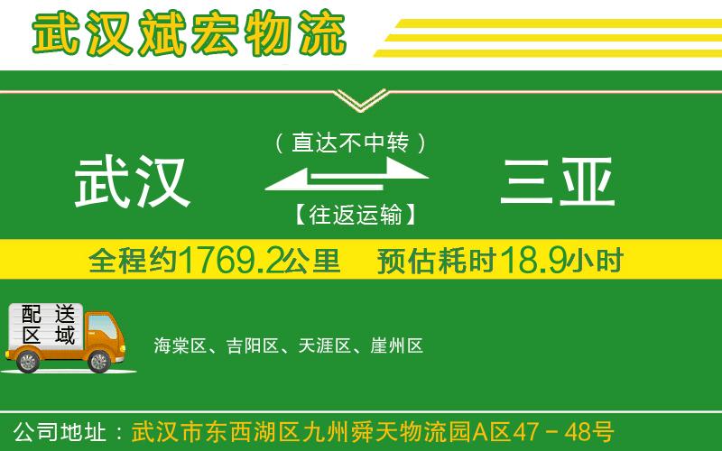 武漢到三亞貨運(yùn)公司