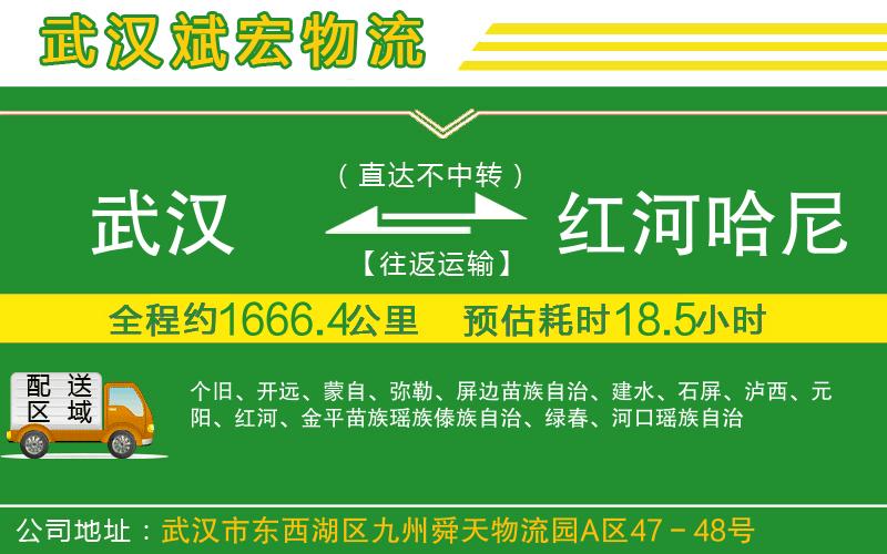 武漢到紅河哈尼族彝族自治州物流公司