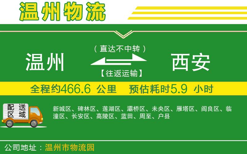 溫州到西安物流公司