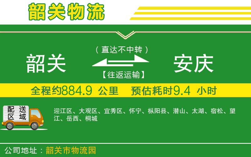 韶關(guān)到安慶物流公司