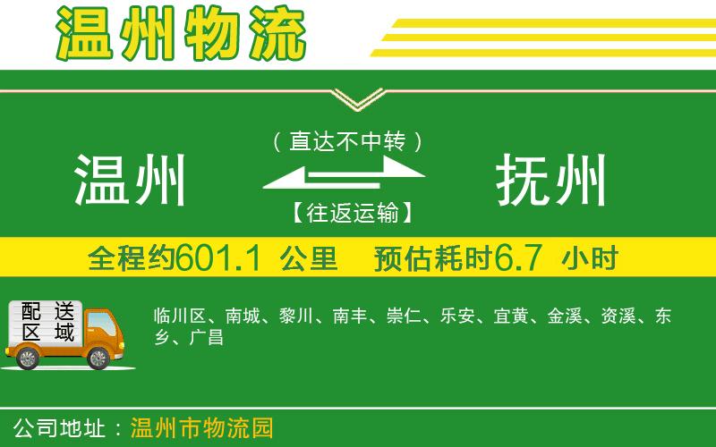 溫州到撫州貨運公司