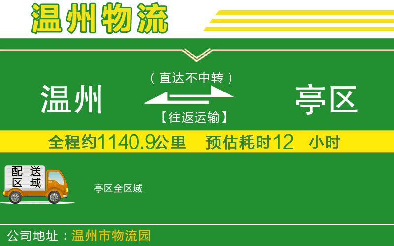 溫州到猇亭區(qū)物流專線