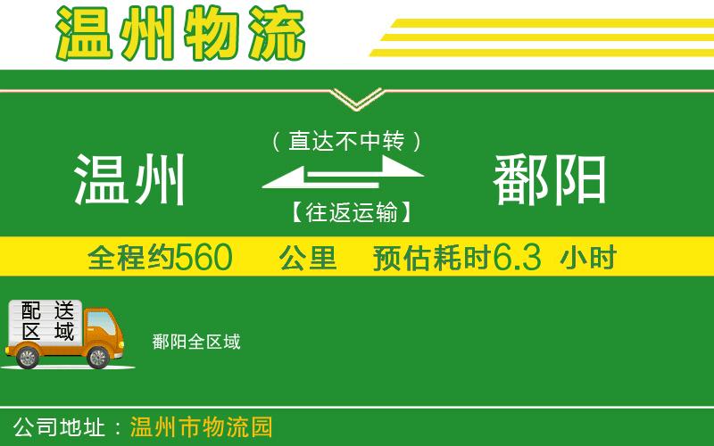 溫州到鄱陽物流